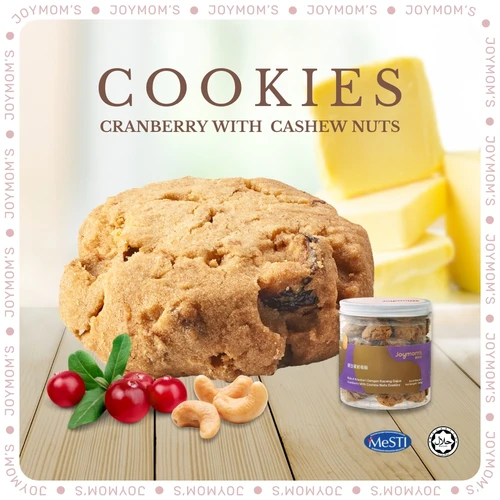 Cranberry with Cashew Nuts Cookies